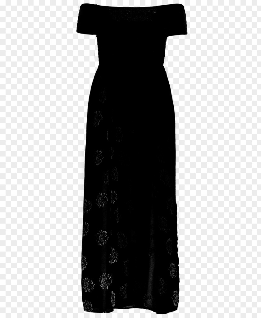 Dress Shoulder Sleeve Velvet Black M PNG