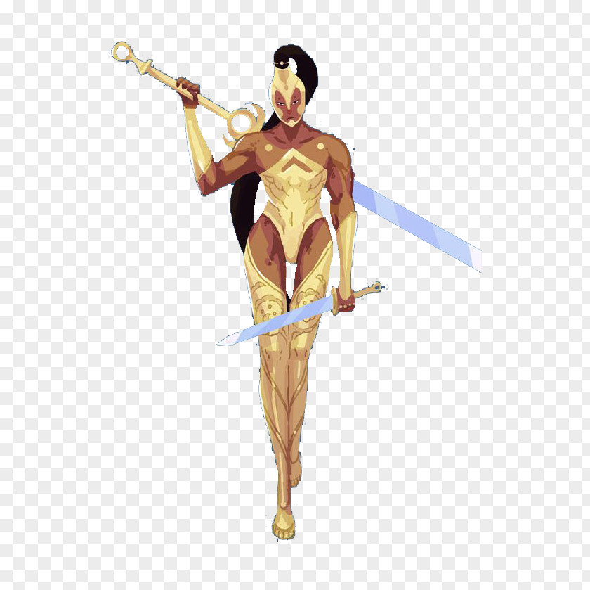 Game Female Warrior Who Set A Long Knife Shining Armor Download Computer File PNG