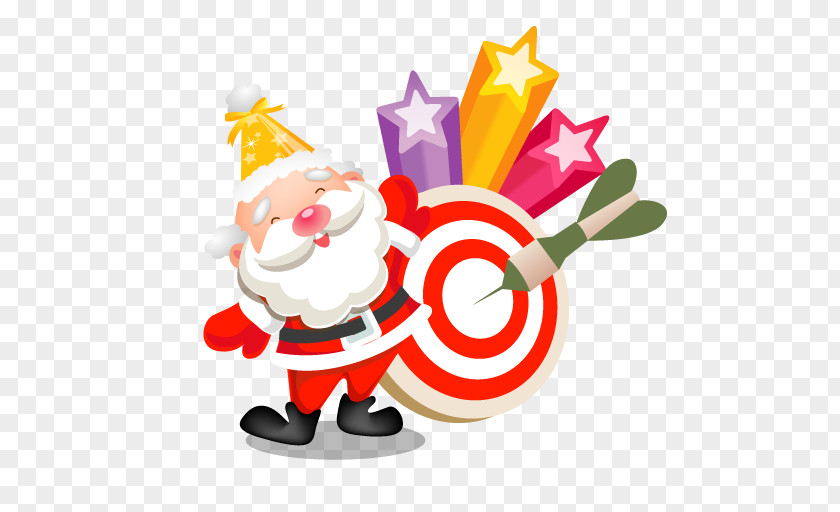 Santa Stars Christmas Ornament Food Decoration Illustration PNG