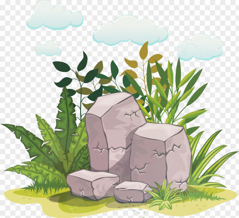 Vector Hand-painted Stones Drawing Photography Illustration PNG