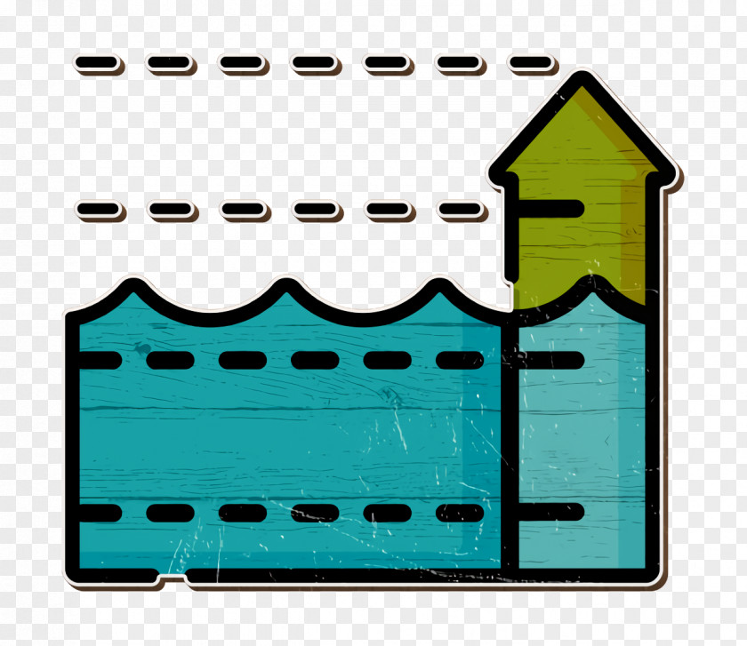 Climate Change Icon Sea Level Flood PNG