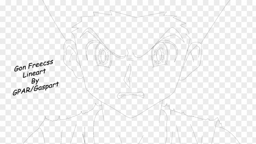Ear Line Art Character White Sketch PNG