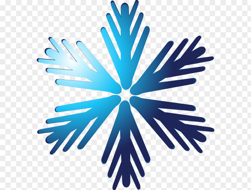 Beautiful Blue Snowflake Icon PNG