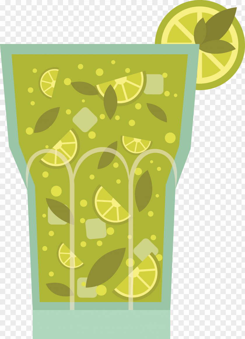 Citrus Lemon Green Leaf Background PNG