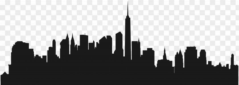 City Buildings Silhouette Clip Art Cities: Skylines New York Wall Decal PNG