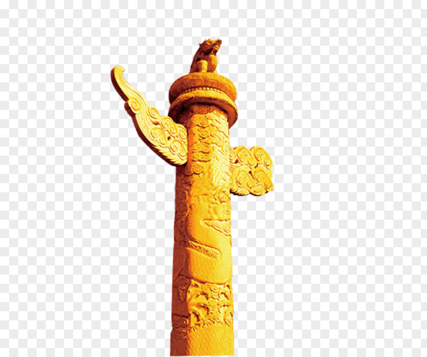 Golden China Table Tiananmen Huabiao Column PNG