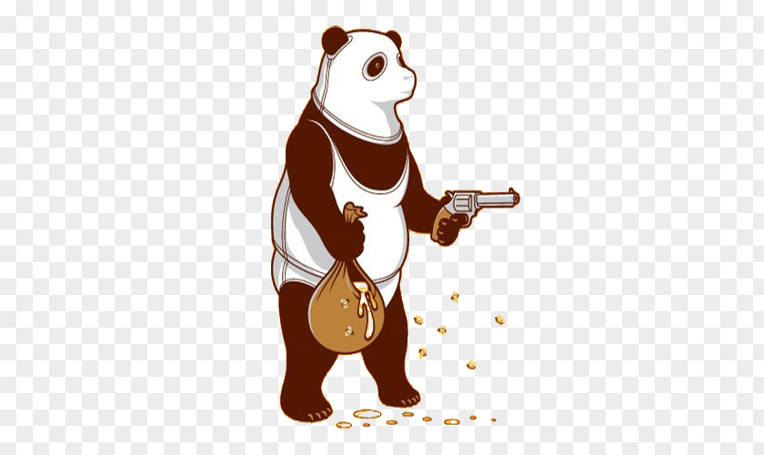 Simple Panda Mother Pistol Giant Bear T-shirt Baby Pandas PNG