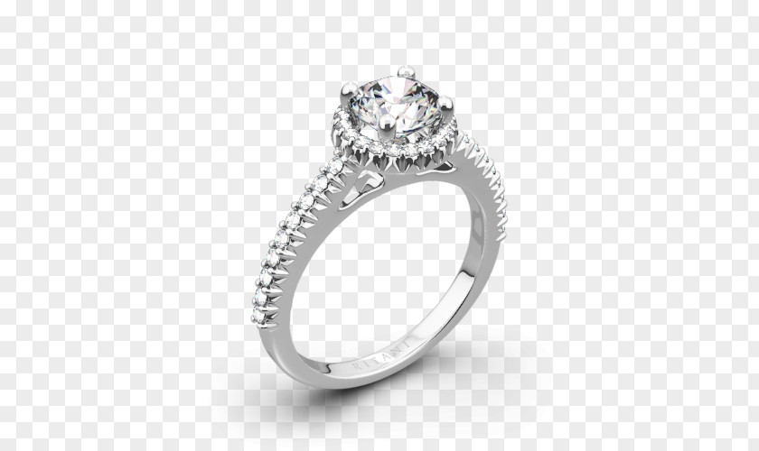 Ring Halo Engagement Wedding Princess Cut Diamond PNG