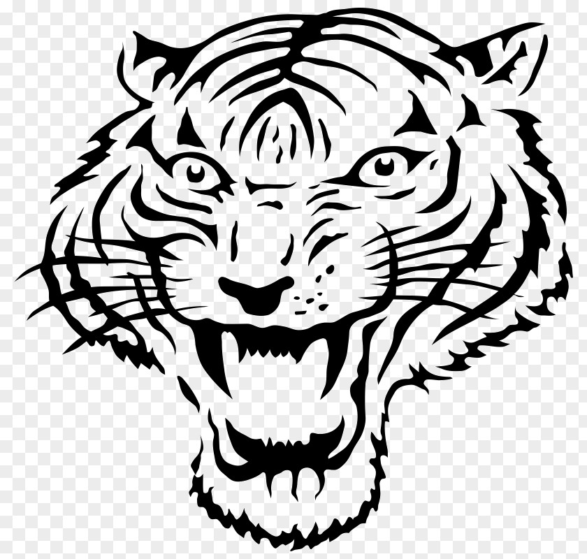 Logo Harimau Tattoo Tiger Lion Clip Art Whiskers PNG