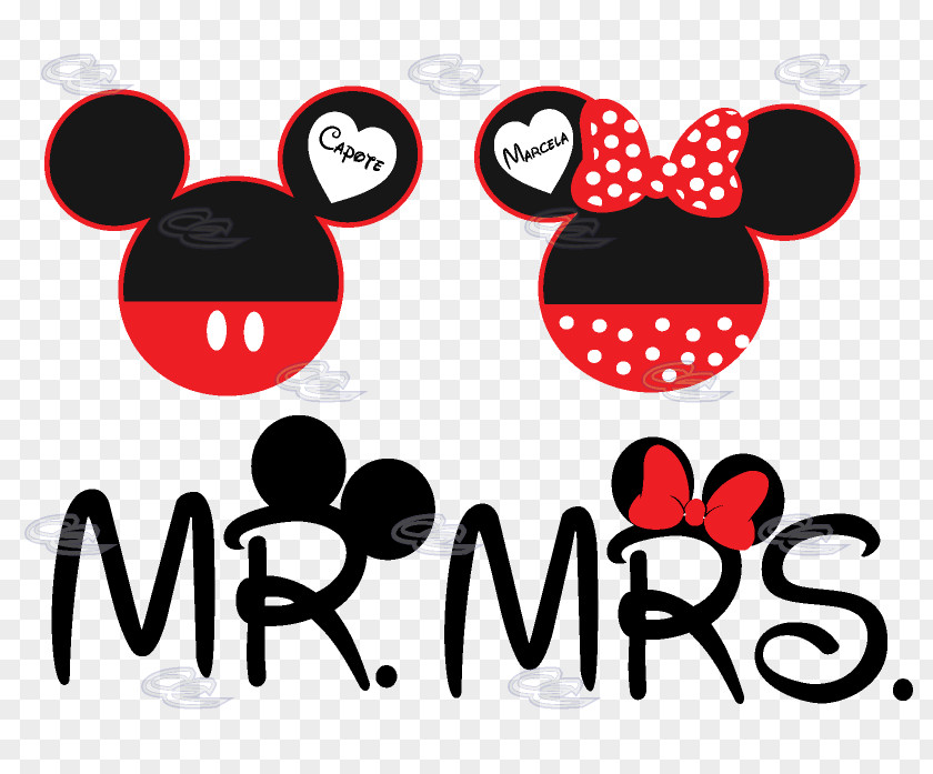 Mr Mickey Mouse Minnie T-shirt Mrs. Mr. PNG