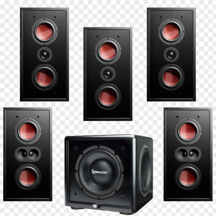 Stereo Wall Loudspeaker Home Theater Systems 5.1 Surround Sound Audio PNG