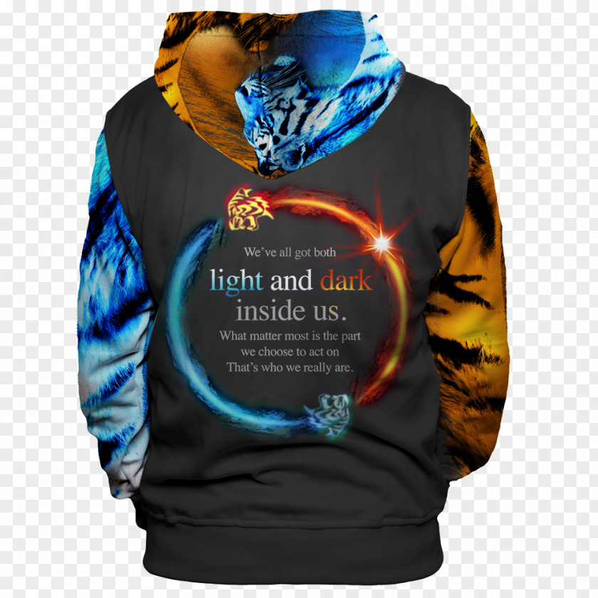 Tiger Fire Hoodie Yin And Yang Clothing Light Unisex PNG