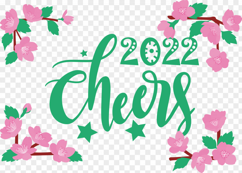 2022 Cheers Happy New Year PNG