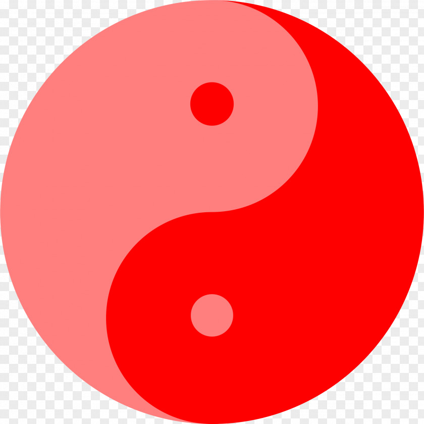 Red Yin And Yang Clip Art PNG