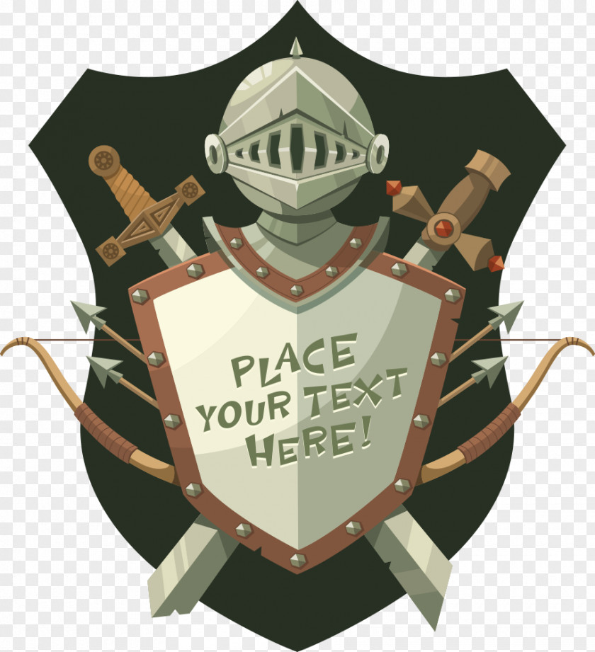 Vector Shield And The Sword Middle Ages Knight Helmet PNG