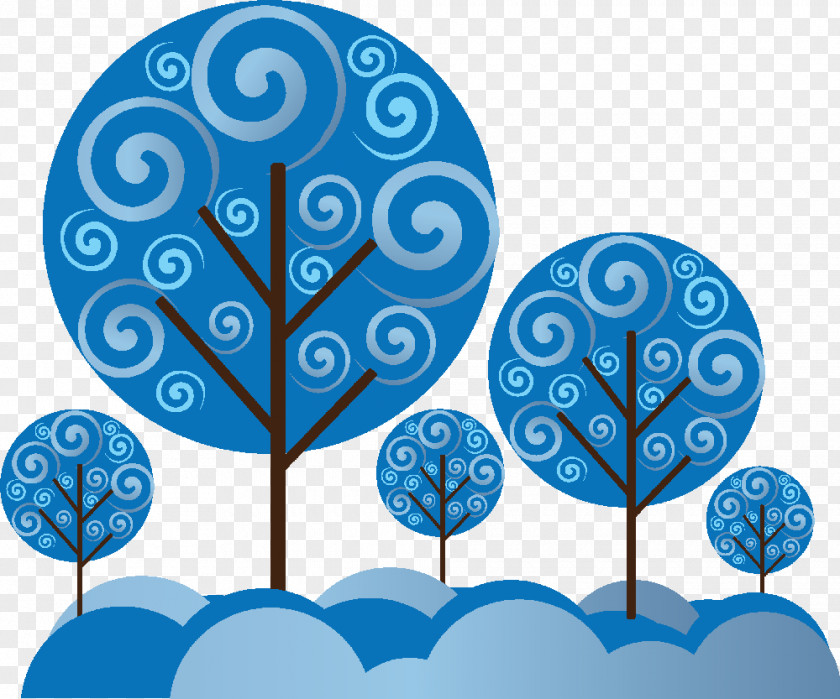 Arboles Christmas Tree Blue PNG