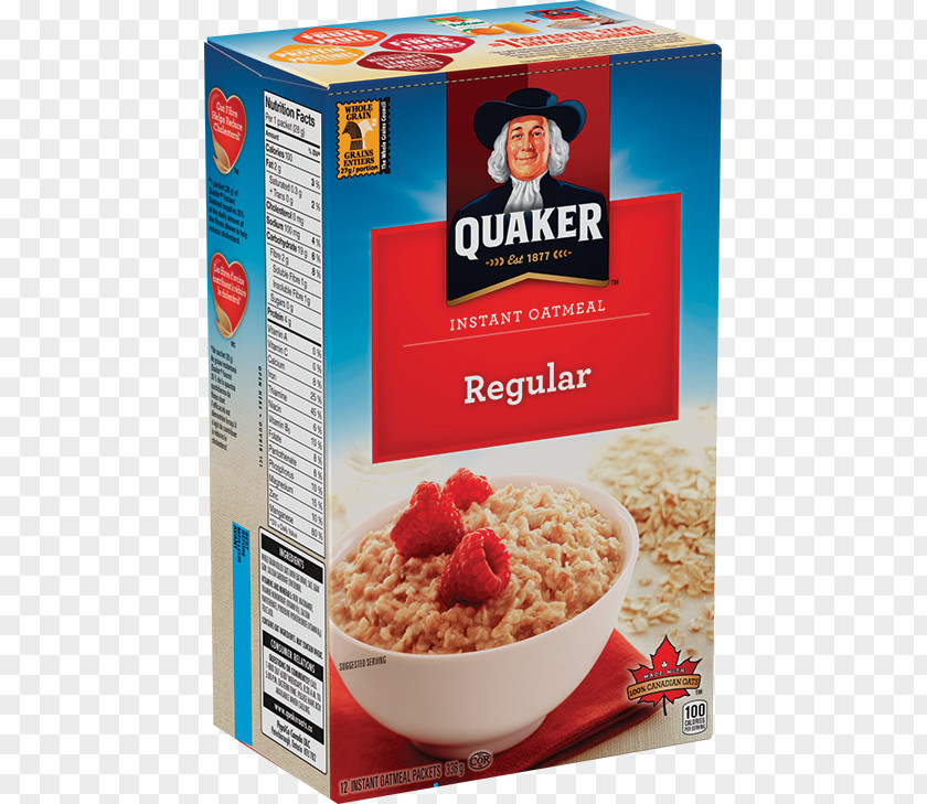 Breakfast Quaker Instant Oatmeal Cereal Oats Company PNG