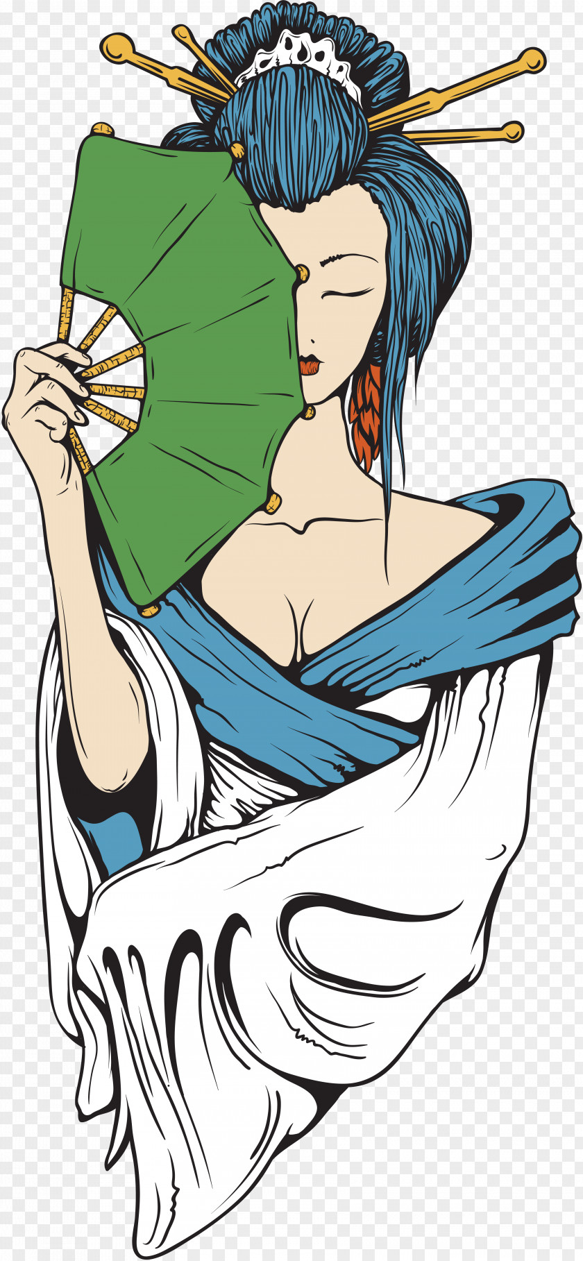 Geisha Tattoo Art Royalty-free Mural PNG