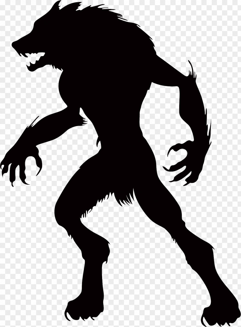 Wolf Werewolf Vector Graphics Wall Decal Illustration PNG