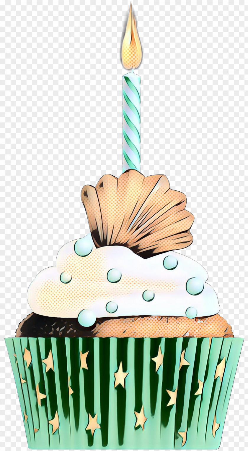 Fondant Muffin Cartoon Birthday Cake PNG