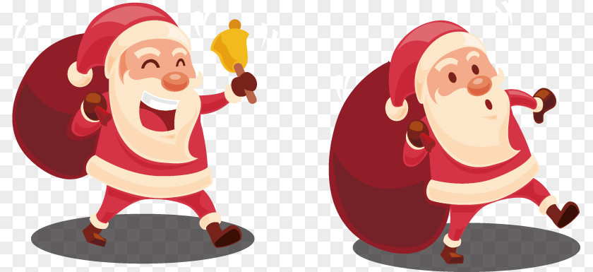 Send Gift Santa Claus Christmas Ornament Illustration PNG