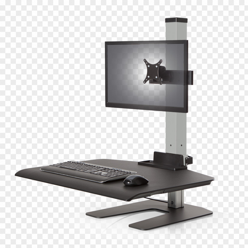 Sit-stand Desk Standing Computer Monitors Keyboard PNG