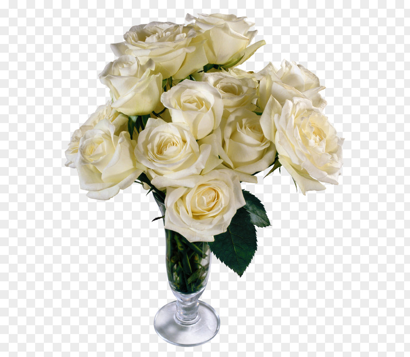 White Roses Transparent Vase Bouquet Flower Rose Clip Art PNG