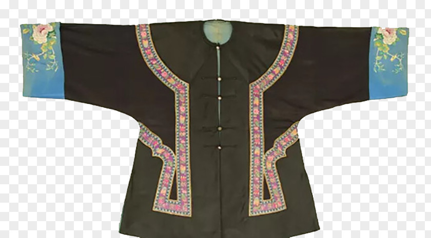Black Dress Coat Of The Qing Dynasty Emperor China U6e05u671du670du98fe PNG