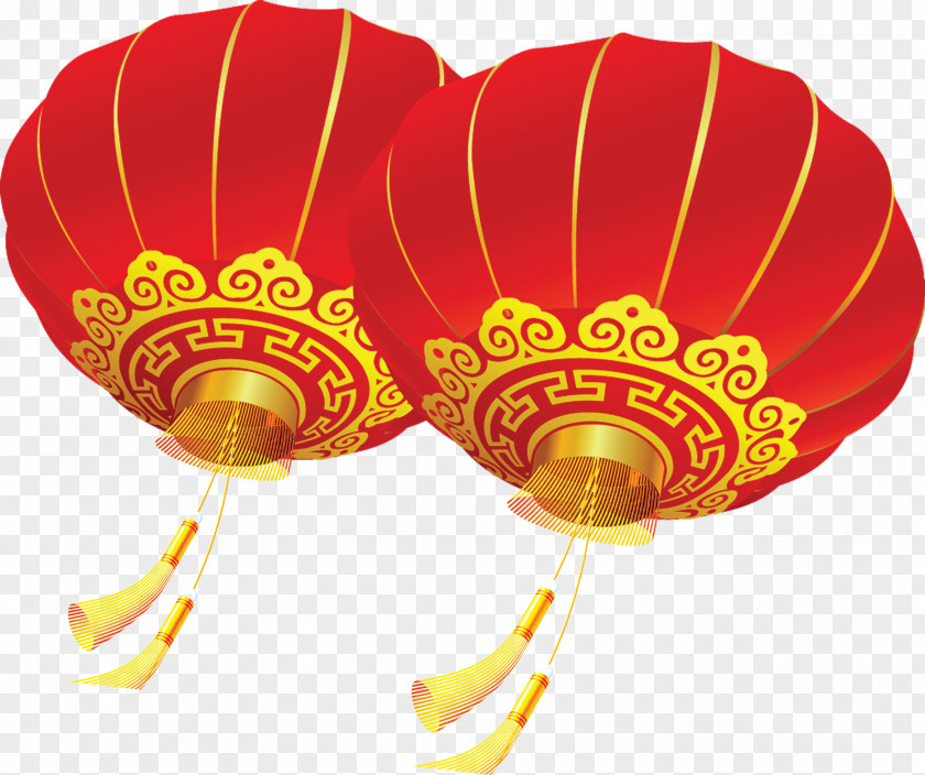 Chinese New Year Festive Lanterns Paper Lantern PNG