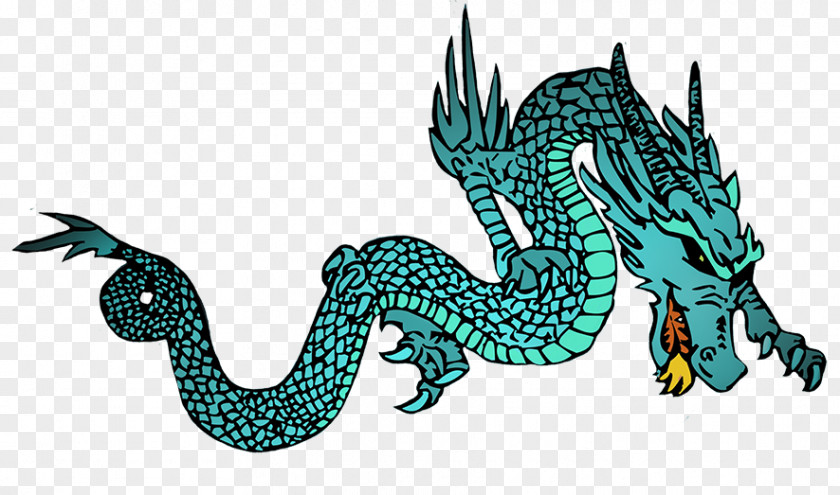 Chinese Style Dragon Fire Breathing Clip Art PNG