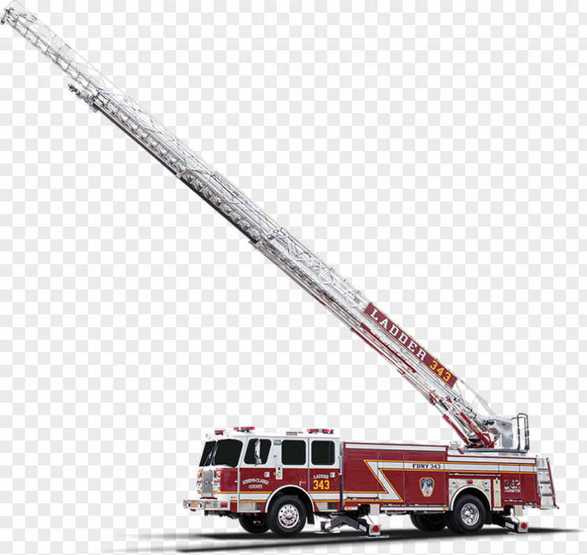 Crane Fire Engine Truck Ladder Department PNG