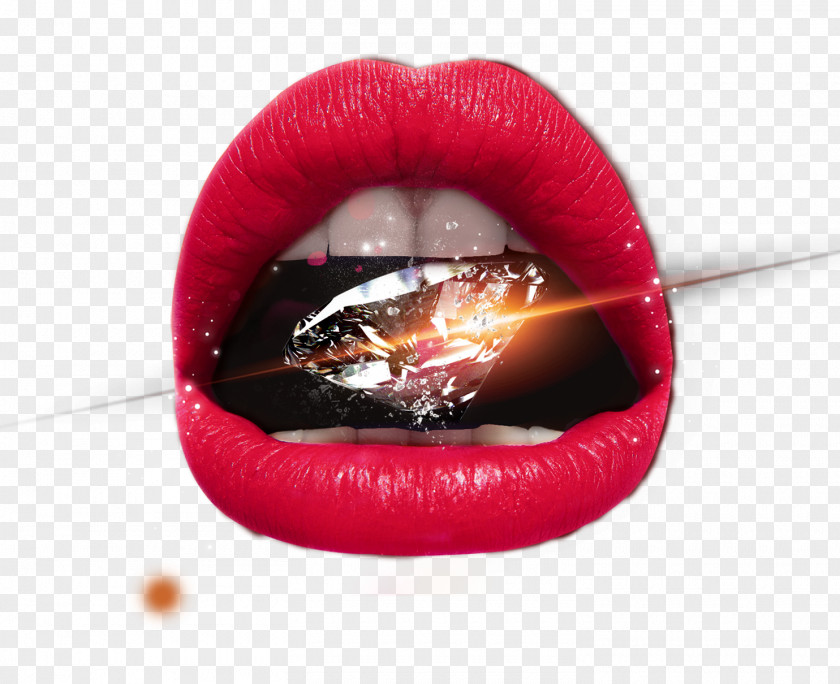 Diamond Lips Lip Mouth PNG
