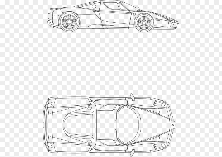Ferrari Clipart Sports Car California Blueprint PNG