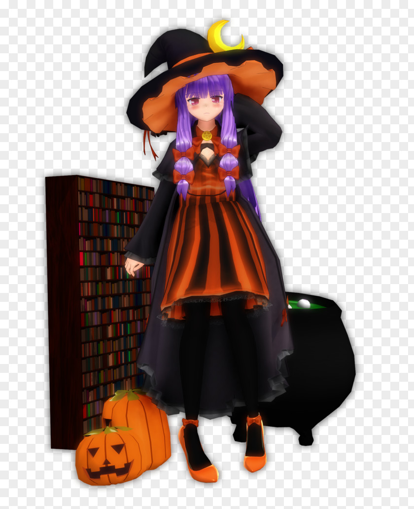 Patchouli MikuMikuDance Touhou Project Rendering Witchcraft PNG