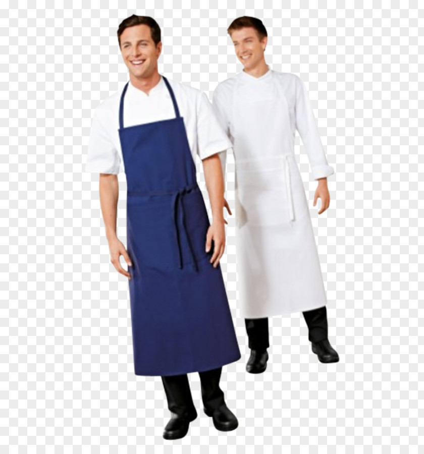 Chef's Uniform Apron White Blue Lab Coats PNG