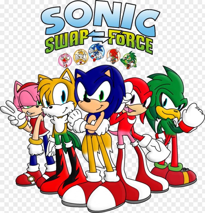 Sonic The Hedgehog Forces Tails Amy Rose Knuckles Echidna PNG