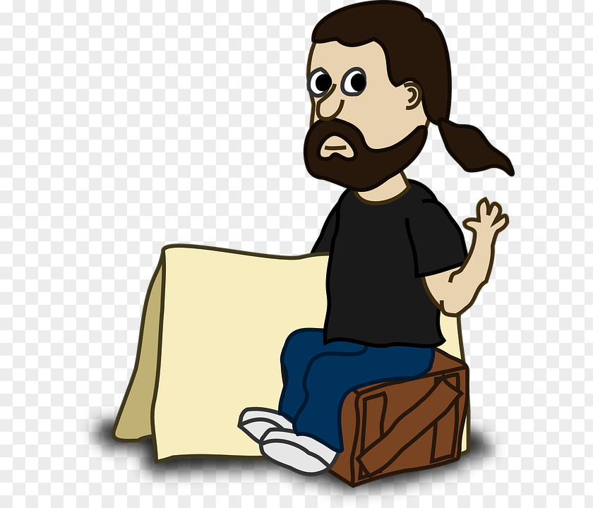 The Man,Long-haired Man,Depression Character Cartoon Comics Clip Art PNG