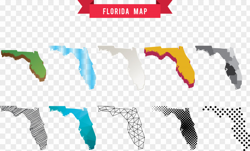 Creative Map Collection Flag Of Florida PNG