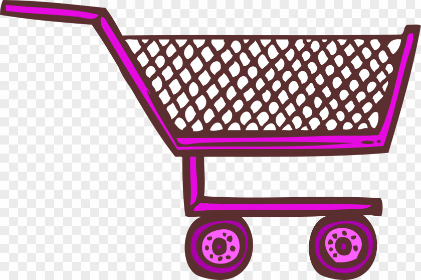 Purple Shopping Cart Supermarket PNG