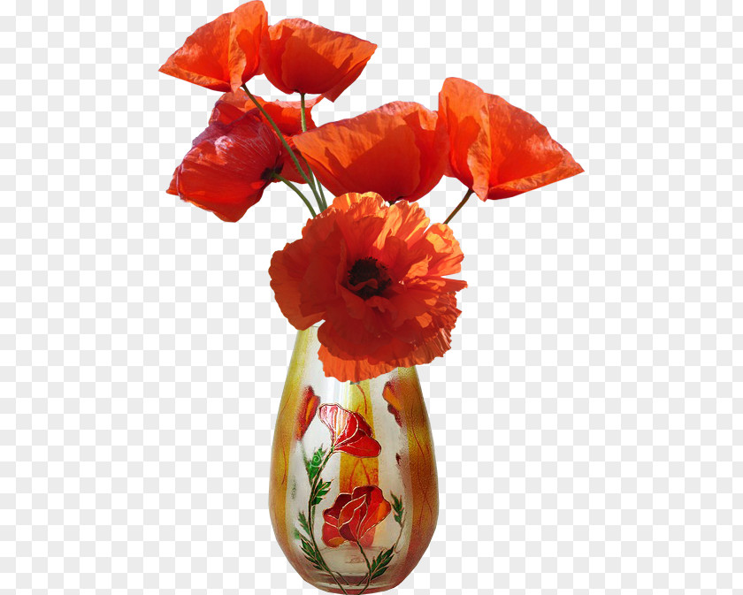 Vase Common Poppy Flower Clip Art PNG