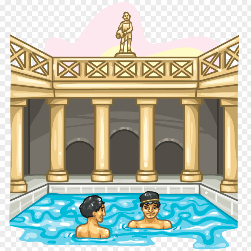 Roman Baths Thermae Leisure Swimming Pools Recreation PNG