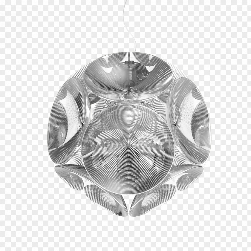 SideTable Lamp Silver Polycarbonate Steel PNG