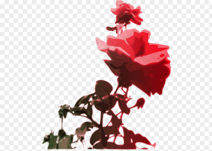 Blooming Vector Black Rose Flower Clip Art PNG