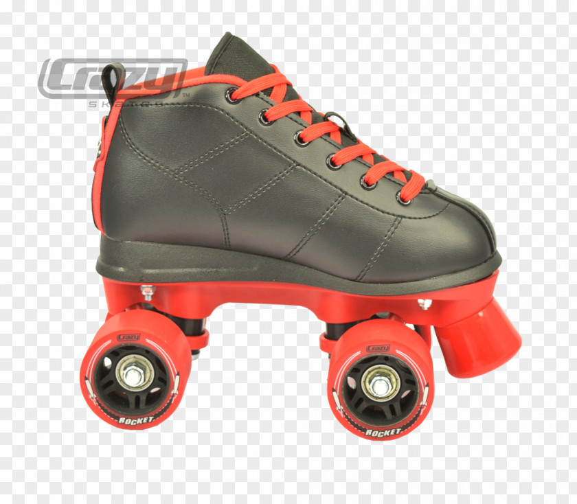 Red Rocket Quad Skates Roller In-Line PNG