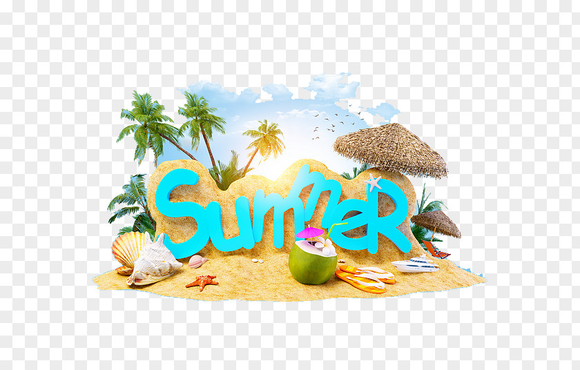 Summer Holiday Vacation Beach 4 Two PNG