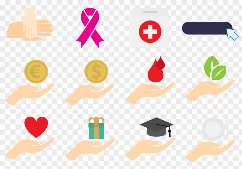Various Donation Flag Logo Clip Art PNG