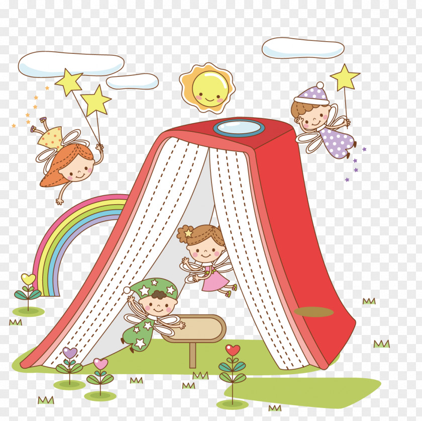 Five-pointed Star Vector Little Angel Cartoon Child Illustration PNG