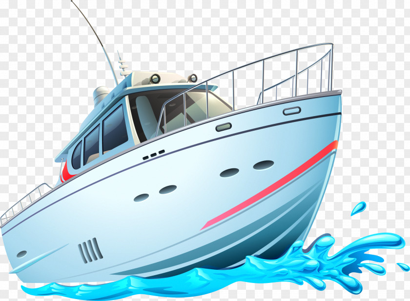 Motorboat Cruises Illustration PNG