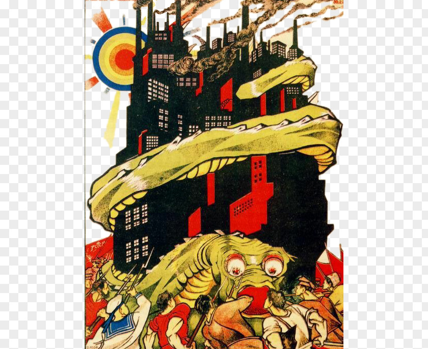 The City's Snake Besieged By People Propaganda In Soviet Union Poster Imperialism Death PNG