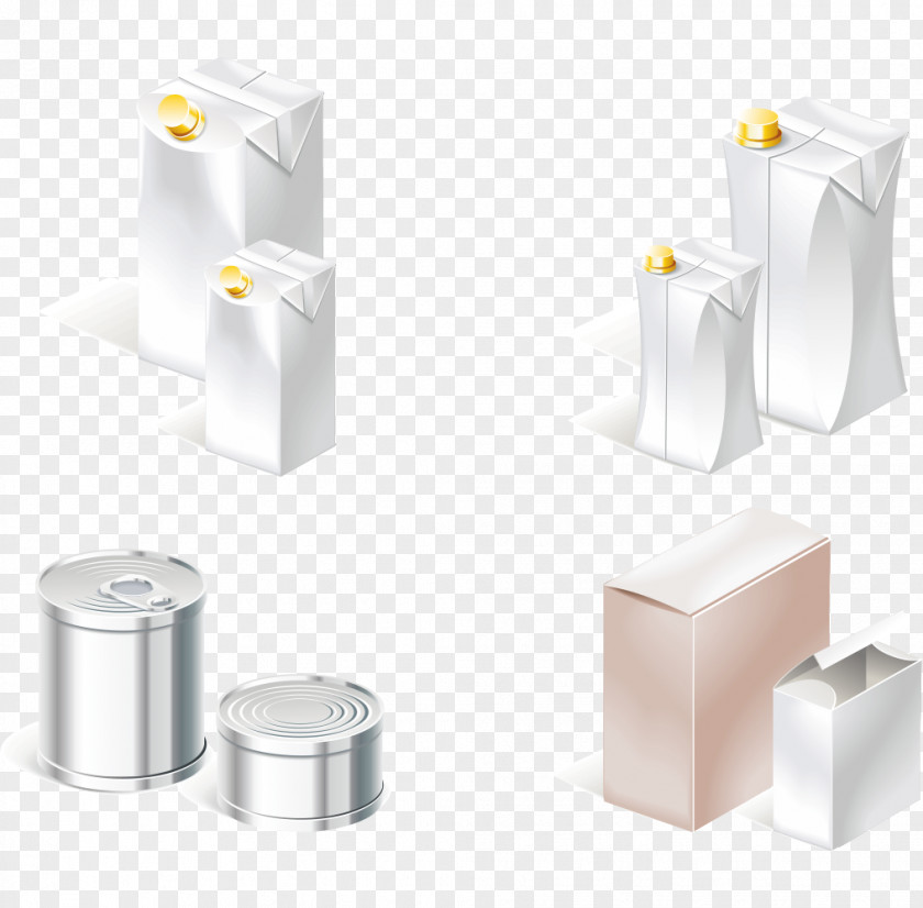 Three-dimensional Fine Milk Box Packaging And Labeling Food Tin Can Envase PNG